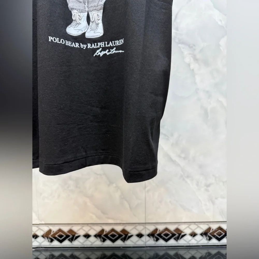Polo Ralph Lauren bear-patterned short-sleeved T-shirt in black - Picture 8 of 8